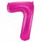 Balon številka 7 magenta roza 85 cm