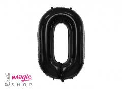 Balon številka 0 črna 85 cm