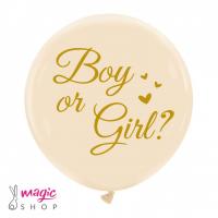 Bež balon boy or girl 60 cm