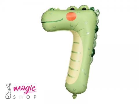 Balon za sedmi rojstni dan krokodil 85 cm