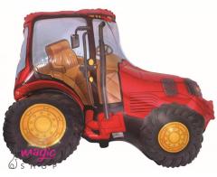 Balon rdeč traktor