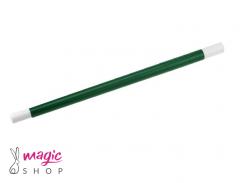Stainless steel appearing wand green