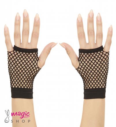 Črne mrežaste rokavice brez prstov 1487