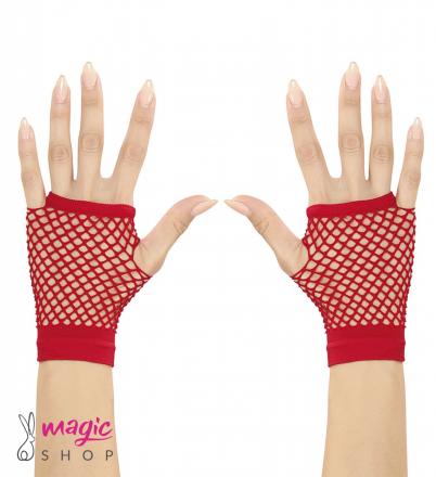 Rrdeče mrežaste rokavice brez prstov 1489