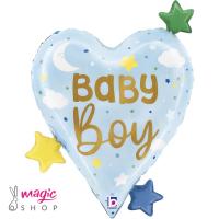 Balon baby boy srček 64 cm