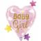 Balon baby girl srček 64 cm