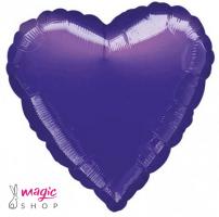 Balon vijoličasto srce folija 45 cm