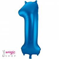 Balon številka 1 moder 85 cm