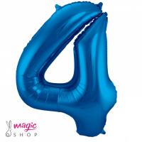 Balon številka 4 moder 85 cm