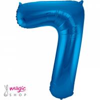 Balon številka 7 moder 85 cm