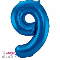 Balon številka 9 moder 85 cm