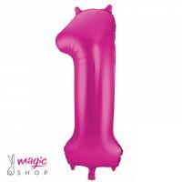 Balon številka 1 magenta roza 85 cm