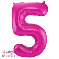 Balon številka 5 magenta roza 85 cm