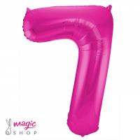 Balon številka 7 magenta roza 85 cm