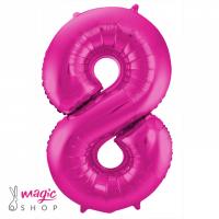 Balon številka 8 magenta roza 85 cm