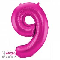 Balon številka 9 magenta roza 85 cm
