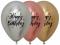 Baloni HAPPY BIRTHDAY reflex krom 25 kosov 30 cm