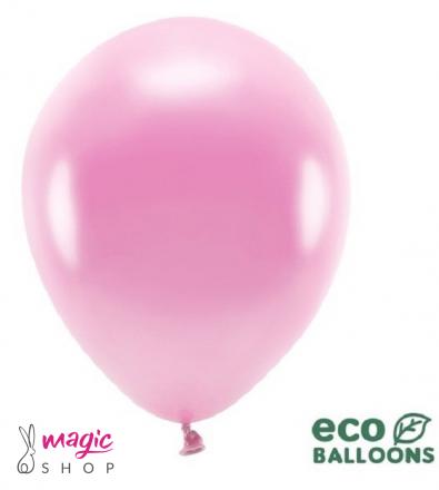 Metalik roza eco baloni 10 kom 30 cm