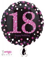 Balon za 18. rojstni dan roza hologramski
