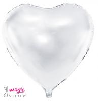 Balon belo srce 45 cm