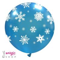Moder balon 80 cm snežinke
