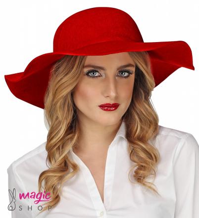 Damski rdeč klobuk