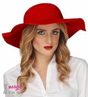 Damski rdeč klobuk 68583