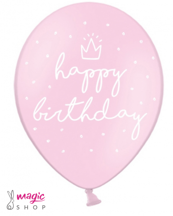 Roza baloni za rojstni dan 6 kom