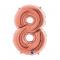 Balon številka 8 rose gold 75 cm