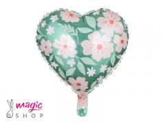 Balon srce z rožicami